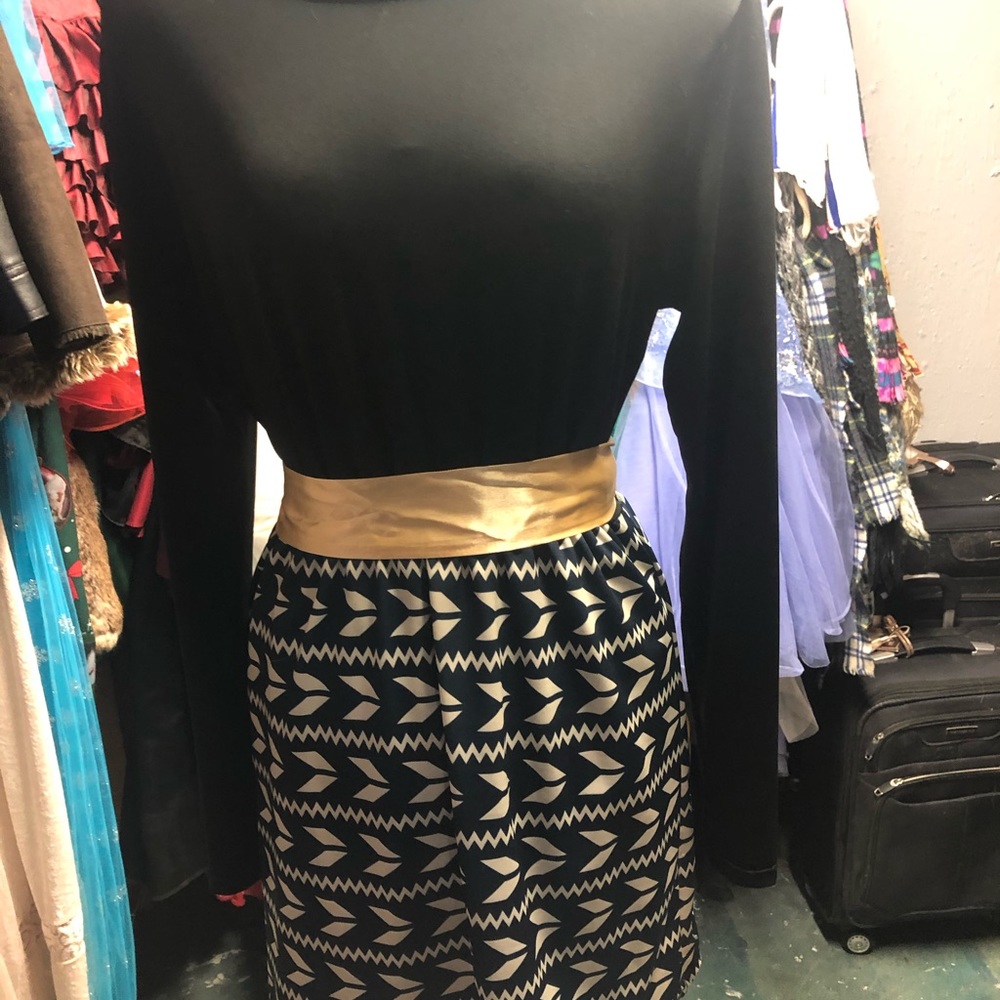 Blue/Black/Gold Dress